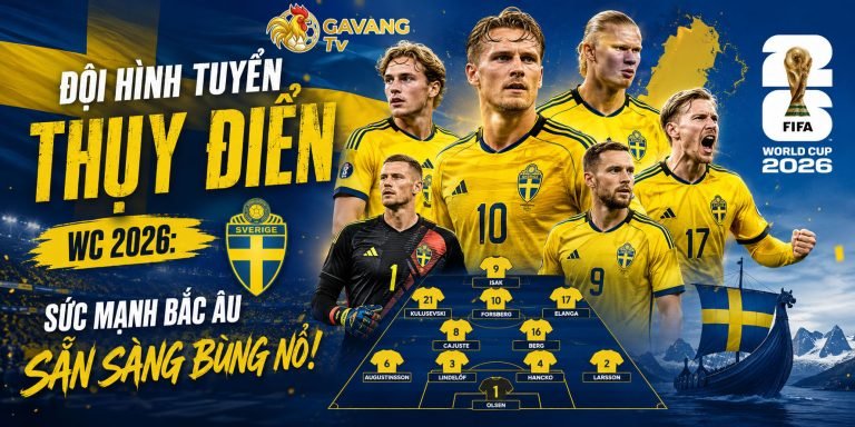 Đội hình tuyển Thụy Điển WC 2026: Sức mạnh Bắc Âu sẵn sàng bùng nổ