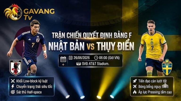 Ảnh bìa nhận định bóng đá trận đấu giữa Nhật Bản vs Thụy Điển tại vòng bảng World Cup 2026 trên Gavang TV