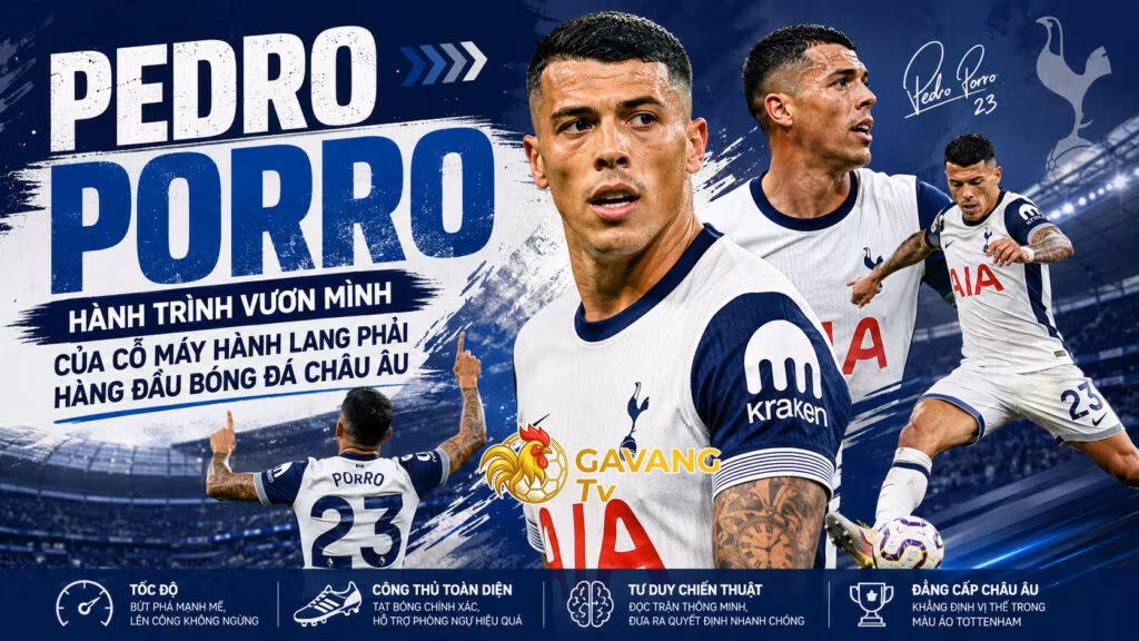 Pedro Porro – Hành trình vươn mình của cỗ máy hành lang phải hàng đầu bóng đá châu Âu