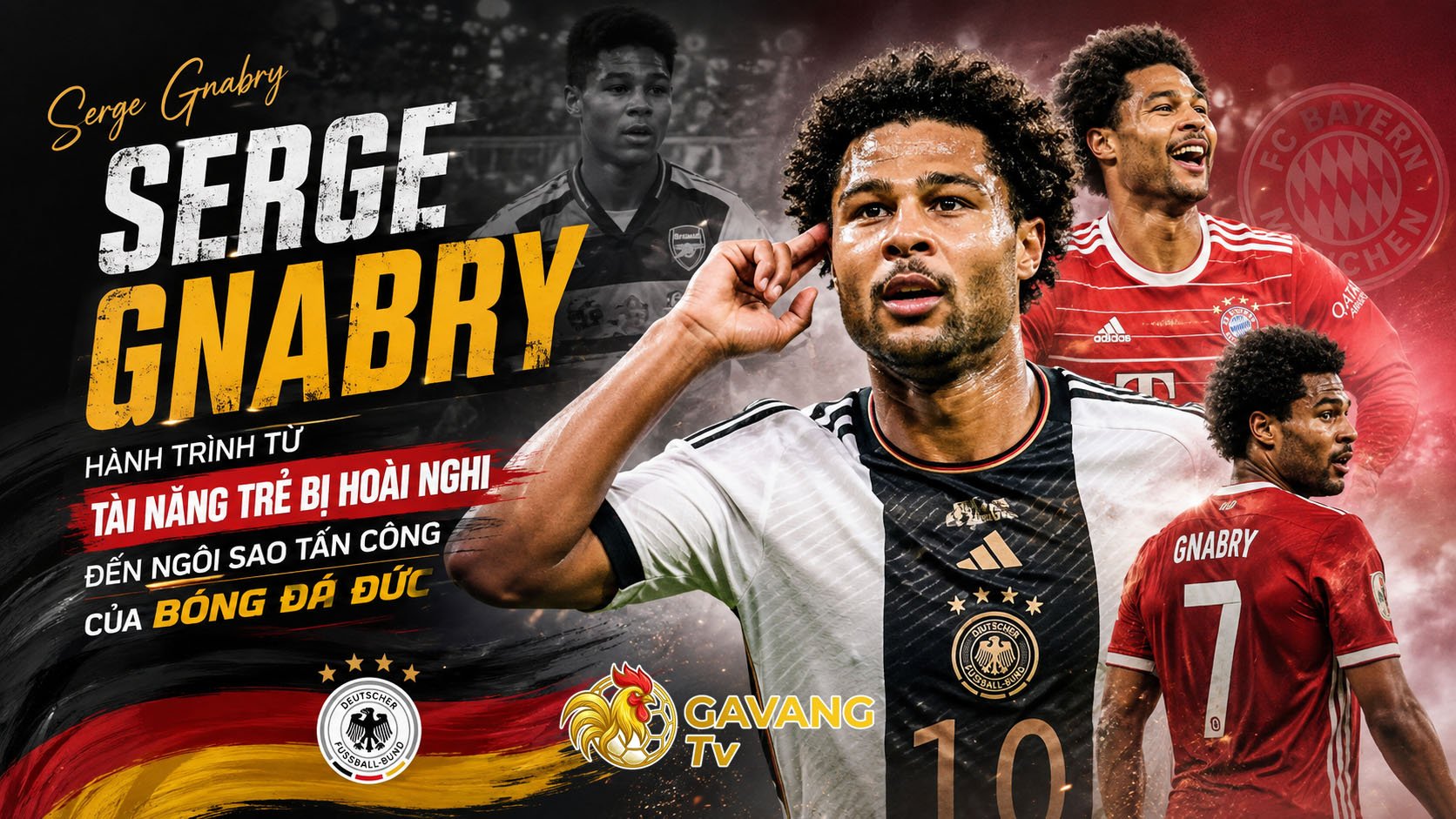 Serge Gnabry – Hành trình từ tài năng trẻ bị hoài nghi đến ngôi sao tấn công của bóng đá Đức
