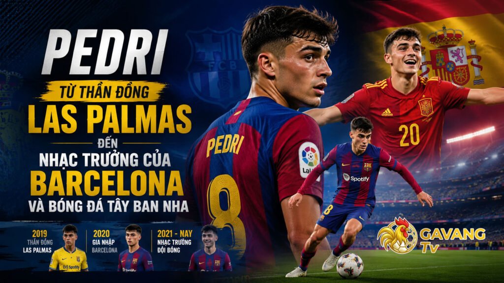 Pedri – Từ thần đồng Las Palmas đến nhạc trưởng của Barcelona